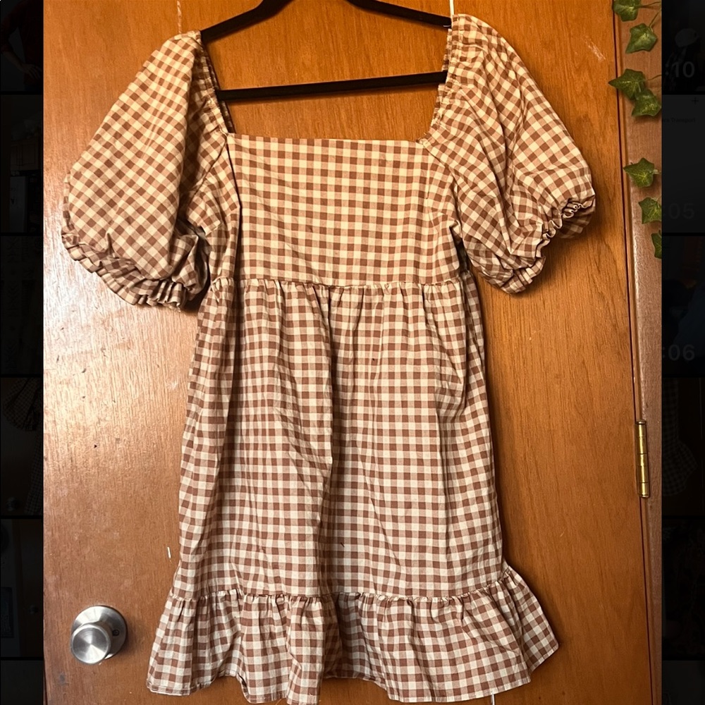 Checkered Picnic Mini Dress